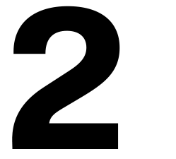 Number 2 in bold black