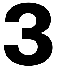 Number 3 in bold black