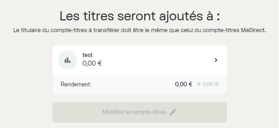 Titres ajoutés - Capture d'écran plateforme privée