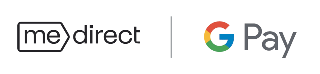 Logos de "MeDirect" et "Google Pay"
